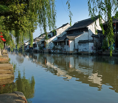 Houses on the river bank