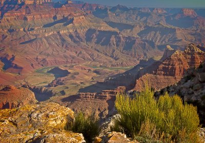 The river carved the canyon