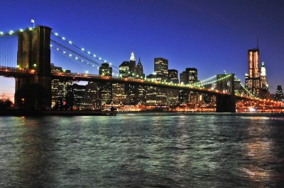 Twilight at the Brooklyn Bridge