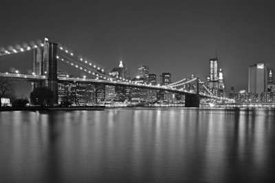 The Brooklyn Bridge at Nightfall
