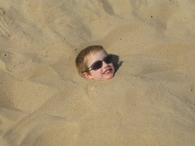 Buried in the sand