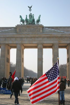 Brandenburg Gate - American flag