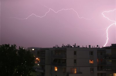Spring storm over Warsaw