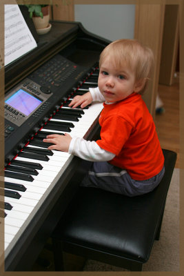 Benji at the piano