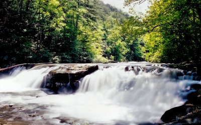 Upper Baby Falls On The Tellico River TN. About 5 to 8 Ft.
