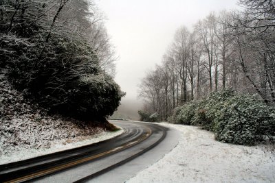 Snow on the BRPY. only 15 mile from the house 12/5/09