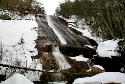 Stone Mountain Falls, Snow of 12/18-19/09 on Big Sandy Creek