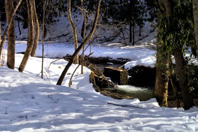 Old Mill Site At Stone Mountain State Park NC.