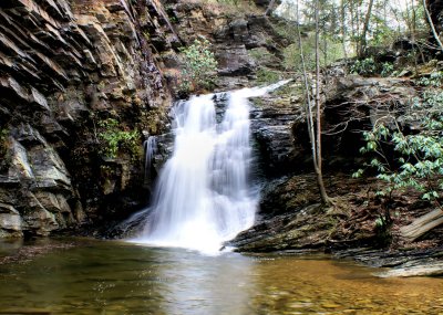 Lower Cascade Falls, 35 Ft .At Hanging Rock State Park NC