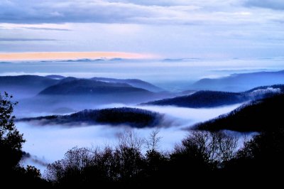 Blue Ridge Magic, Photo made on the BRPW just after Sunset