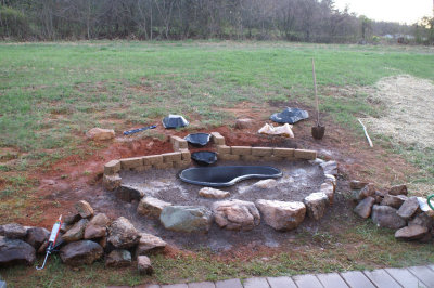 Our Pond & Watercourse project. I am not going any Plans, I made it up as I go