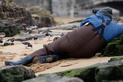 My friend Hugo close to the turnstones.