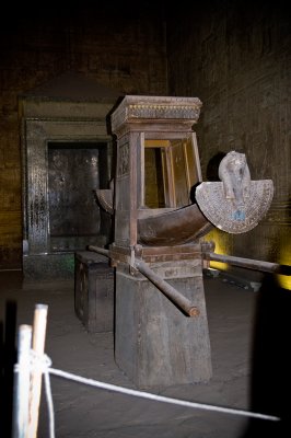 sacred barque in chapel in Horus sanctuary