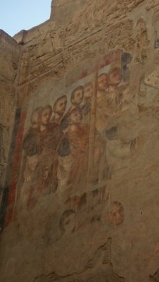 remains of Christian  church fresco