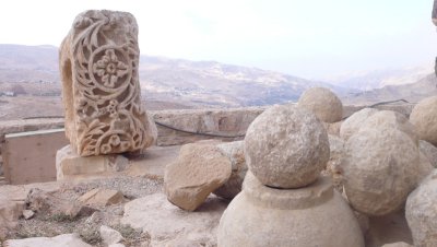 coptic cross  and stone balls