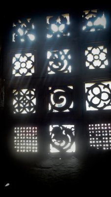 windows lit at Siddi Sayed mosque                             mosque