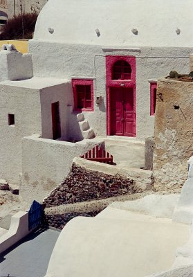Santorini Pink Door scan 1969
