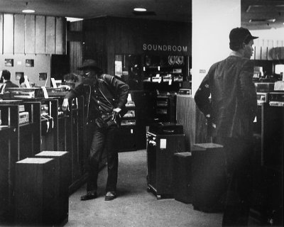  listening to music at the mall  1970s