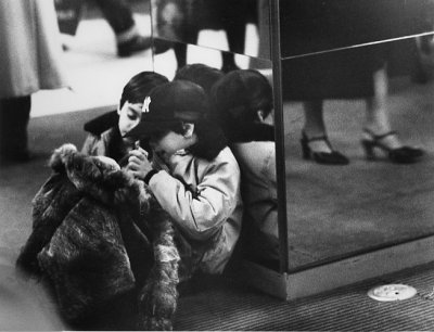 checking out the fur at the mall  1970s