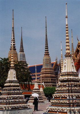 Stupas on Bangkok Palace Grounds
