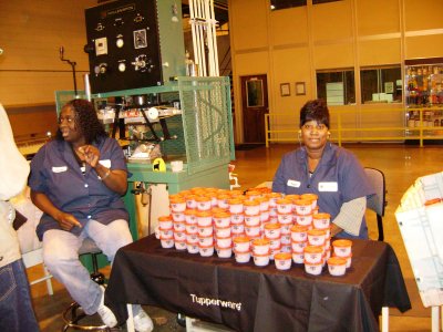 Each person on the tour got to take one of these snack cups, that was filled with the multi-colored pellets, as a momento of our tour.