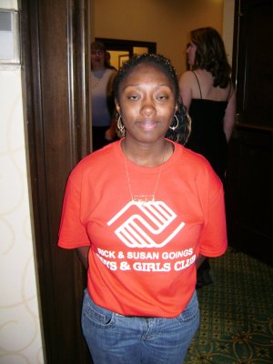 They had boys and girls from the Hemingway Boys & Girls Club standing and greeting us at each entrance to the Atlantic Ballroom where our dinner would be. I briefly spoke with this young lady and found out that her favorite thing to do at her club is she tutors others!!!
