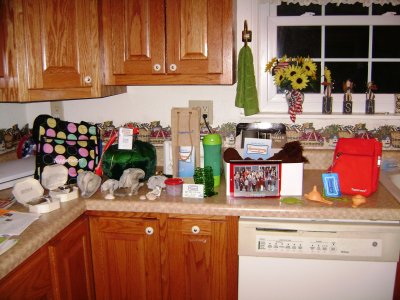 Back at home and I laid out all the new things I brought home from my trip on my kitchen counter.
