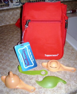 All the women received this handy, small, shoulder purse that had so MANY compartments, inside and out!