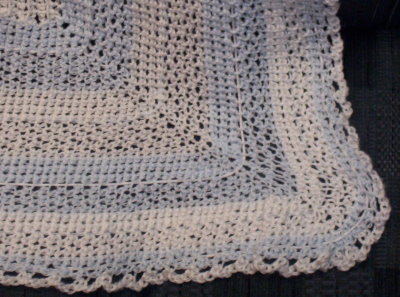 Close-up of Ryan's blanket.