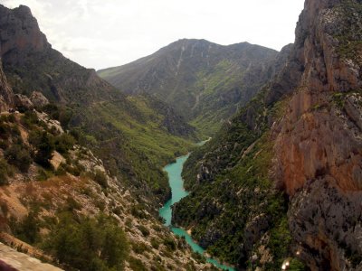 Les Gorges du Verdon - through the coach window.