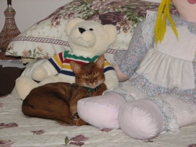 Sleeping on Grandma's bed - which is COMPLETELY FORBIDDEN!!!