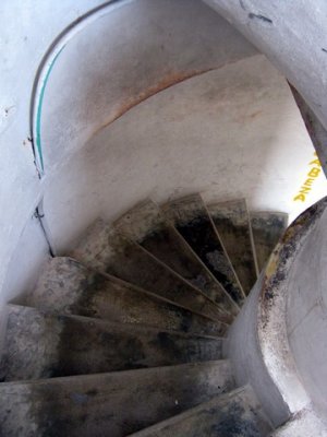 Looking down the stairs