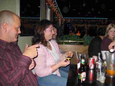 Pam doing tequila shots