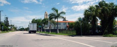 2008 - looking north on NW 2nd Avenue at St. Mary's Parochial School and Cathedral, Miami, photo #0659