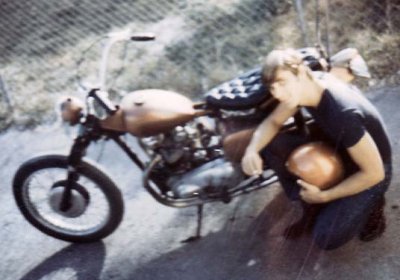 1969 - Ted Crownover and his Triumph