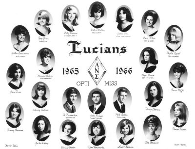 1965 - 1966 - the Lucians Club at Miami High School