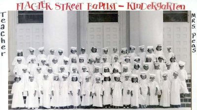 1955-56 - all the Kindergarten classes at Flagler Street Baptist Church, Miami