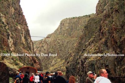 2008 - passengers on one of the open-air cars on the Royal Gorge Railroad