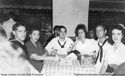 1943 - Julian White, Margo Bell, Jack High, Lutrelle Conger High, Remer Touchton and Jo Moore at the Frolic Club in Miami