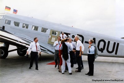 Mid to late 1990's - Don Boyd on left after interesting ride on Lufthansa's JU-52 D-AQUI (ex Iron Annie) at MIA