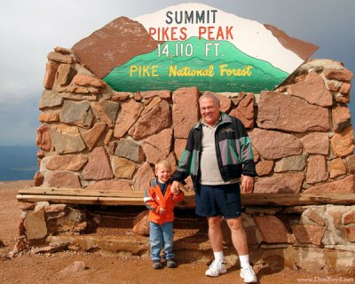 July 2009 - Kyler with his grandpa Don Boyd on top of Pike's Peak, Colorado