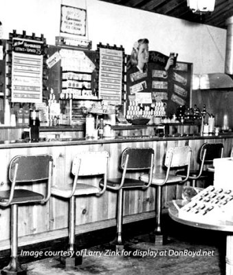 1941 - Zink's Fountain Luncheonette at NW 7th Avenue and 48th Street, Miami (story below photo)