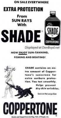 1969 - Shade suntan lotion by Coppertone