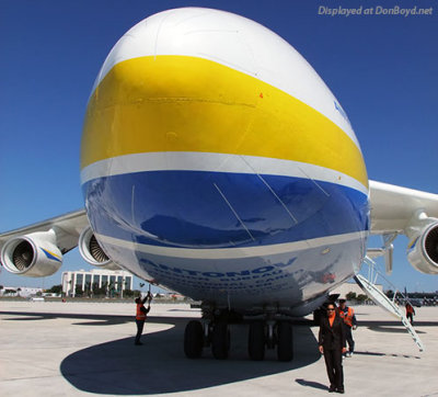 February 2010 - Gate Control Supervisor Karen Wright and the giant Antonov An-225 Mriya