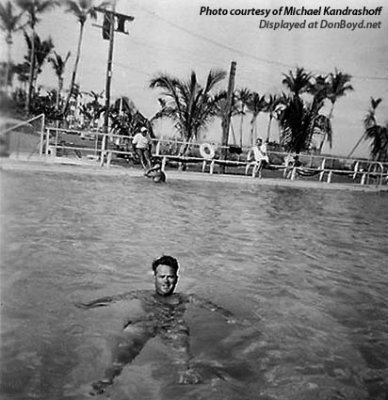 1955 - Walter Kandrashoff swimming in the old Smith's Casino pool on South Beach (comments below)