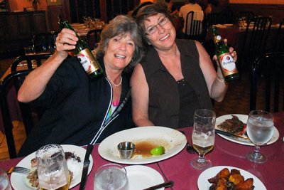 April 2010 - Brenda and Linda enjoying another fine meal at El Segundo Viajante in Hialeah