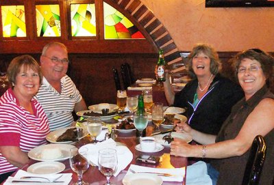 April 2010 - Karen, Don, Brenda and Linda Mitchell Grother about to devour great Cuban dinners