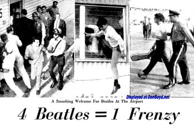 1964 - 4 Beatles = 1 Frenzy, a smashing welcome for the Beatles at Miami International