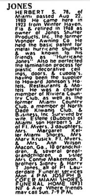 1980 - obituary for Herbert S. Jones