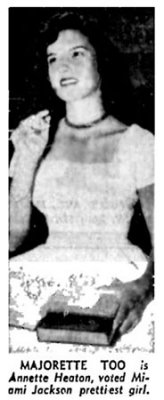 1955 - Gloria Annette Heaton in the Miami News article about 1955 high school graduates in the Miami area